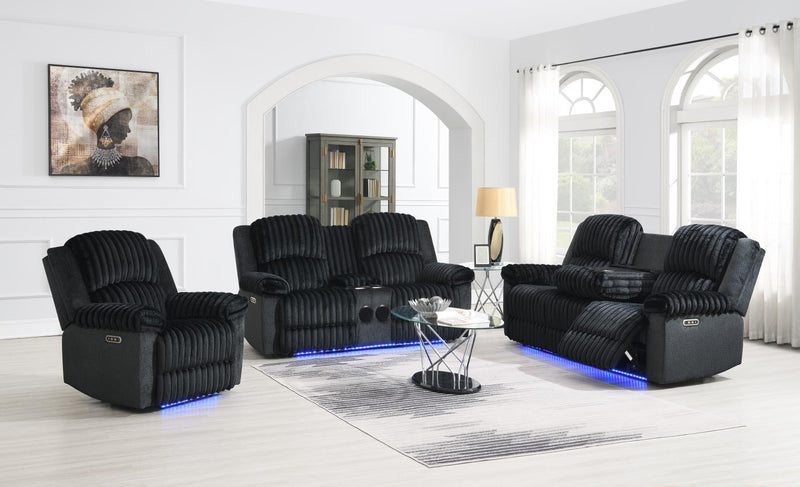 Elliot Black Motion Living Room Collection