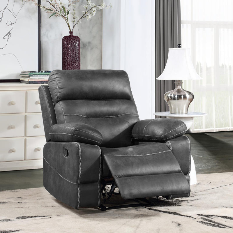 Austin Charcoal Recliner Living Room Collection