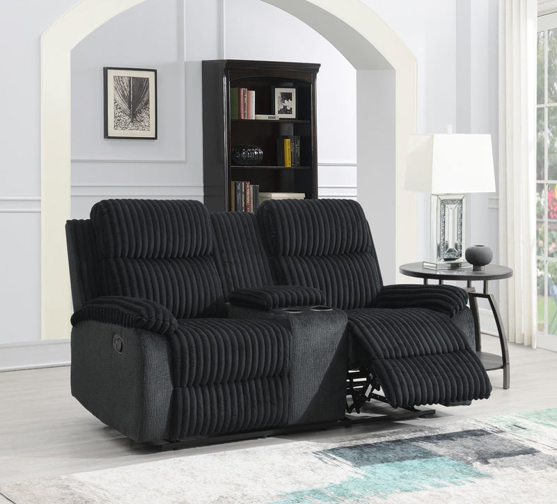 Airdon Black Loveseat Living Room Collection