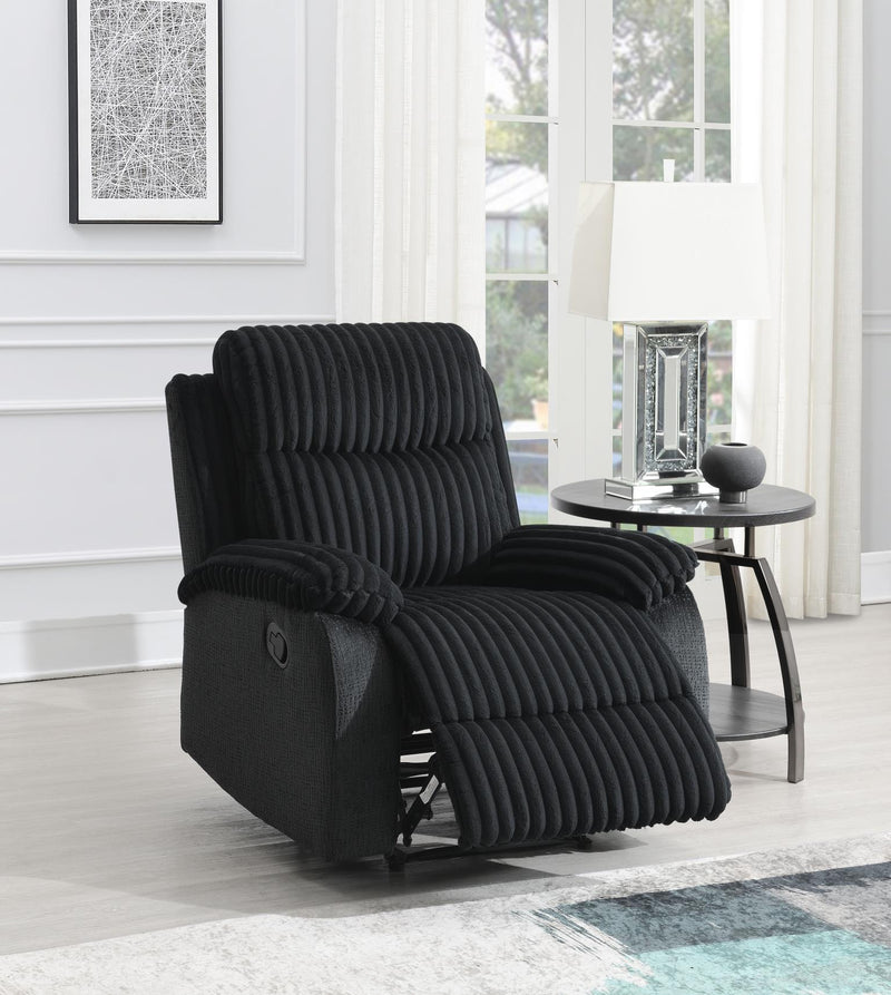 Airdon Black Recliner Living Room Collection