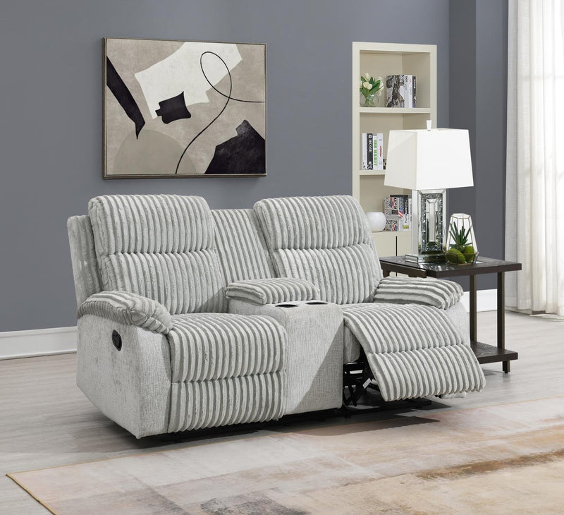 Airdon Gray Loveseat Living Room Collection
