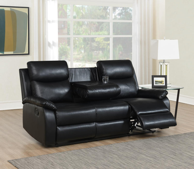 Theo Black Sofa Living Room Collection