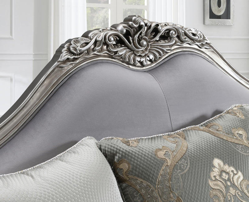 Uriah Champagne Silver Sofa Living Room Collection
