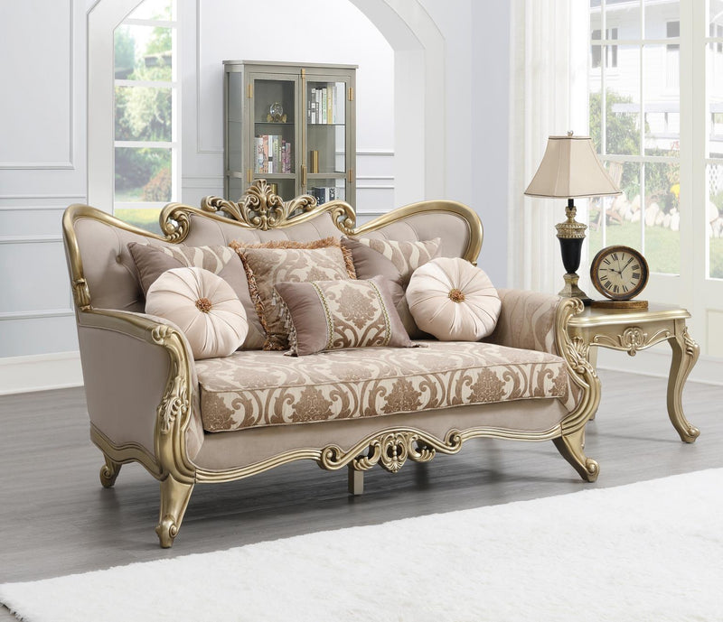 Valor Champagne Gold Living Room Collection