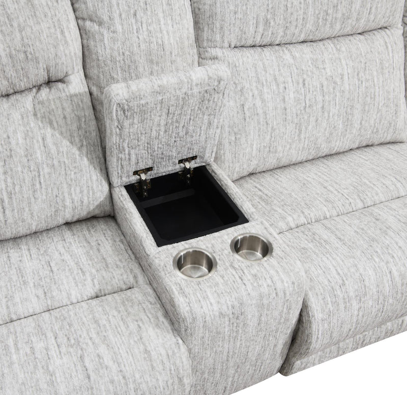 Agrippina Beige Power Reclining Sectional W/Power Headrest