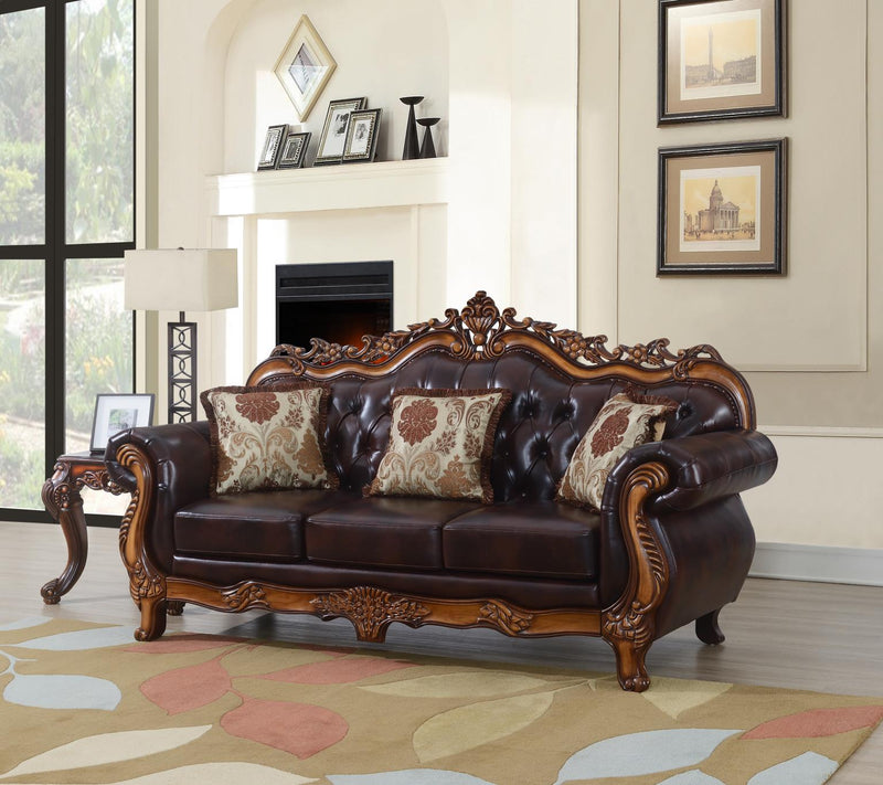 Enzo Espresso Brown Sofa Living Room Collection