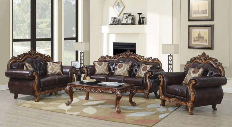 Enzo Espresso Brown Living Room Collection