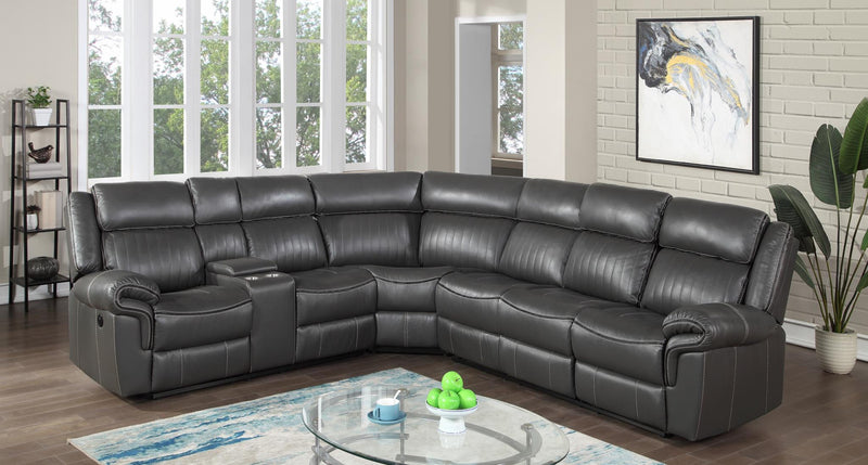 Seccional reclinable eléctrico Edward Gray con pantalla