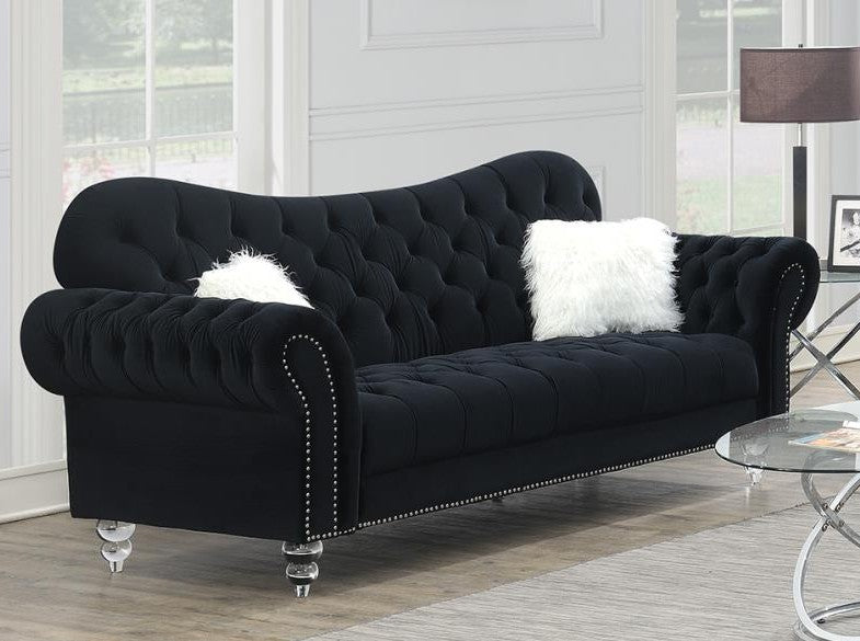 Capella Black Sofa Living Room Collection