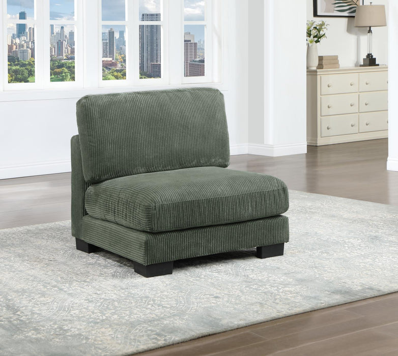 Green Armless Chair