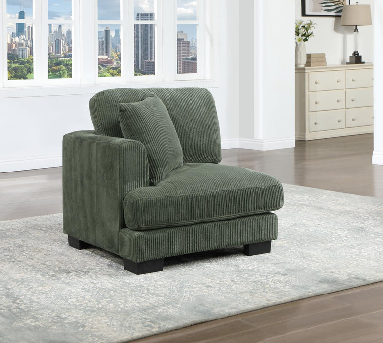 Green Armless Chair