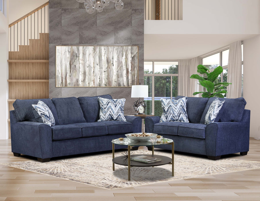 Stella Blue Sofa and Loveseat