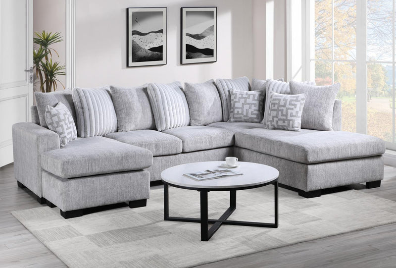 Prism Light Gray Sectional Living Room Collection