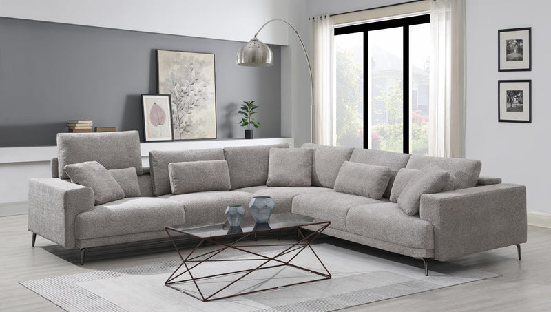 Colección de sala de estar seccional Sierra Gray