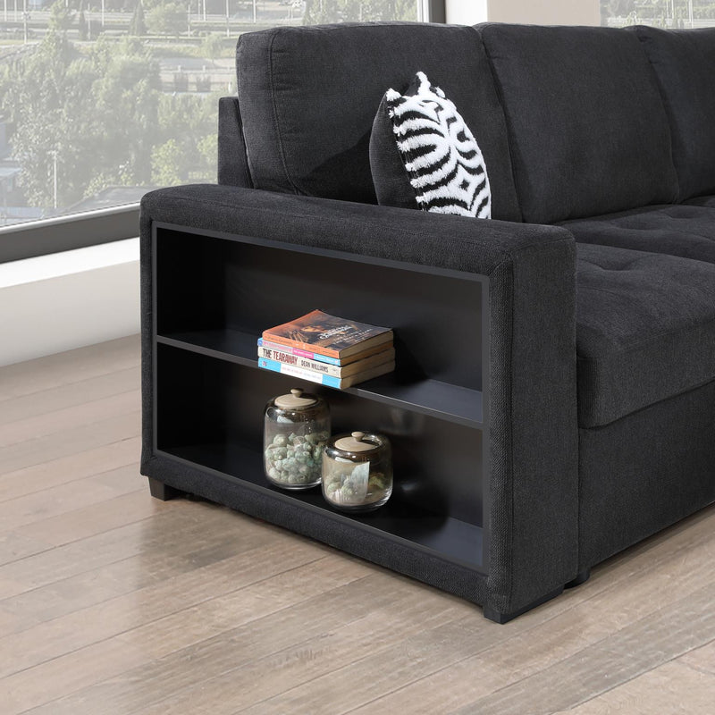 Colección de sala de estar seccional Gregale Black
