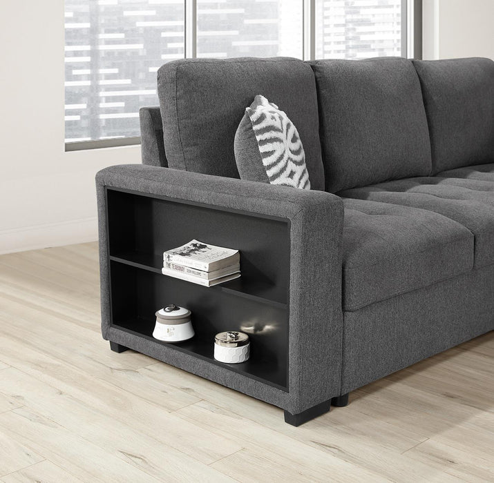 Gray 3 Pc Sectional W/Usb (Type A+C)