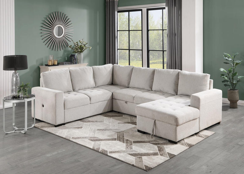Susanna Beige Sectional Living Room Collection
