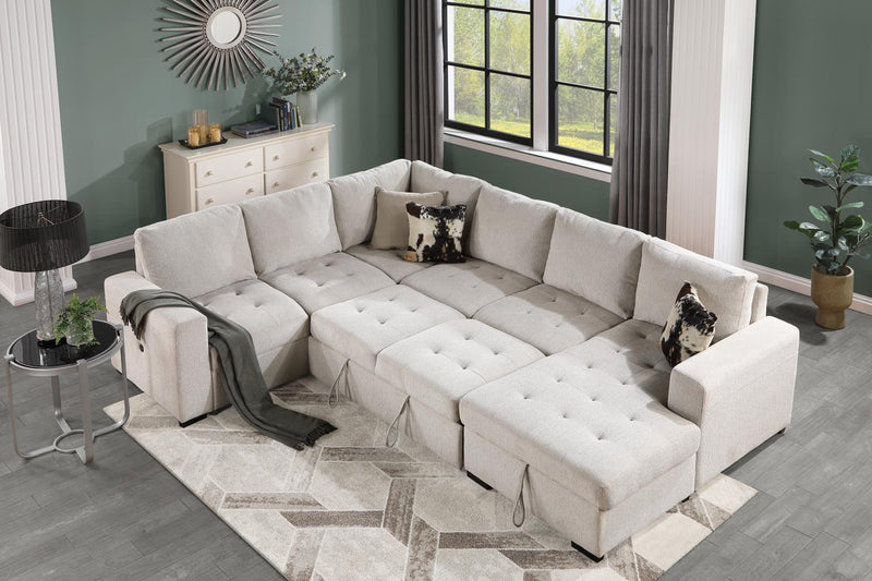 Susanna Beige Sectional Living Room Collection