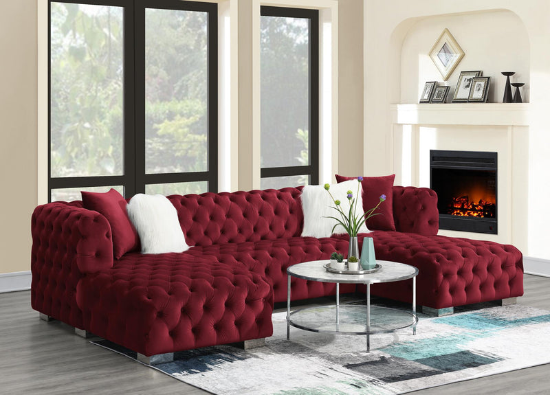 Colección Carlin Burgundy para sala de estar