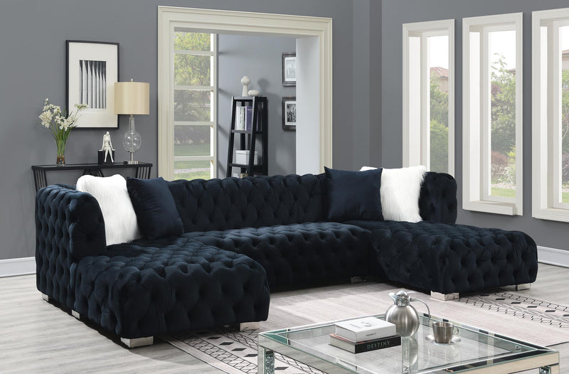 Colección de sala Carlin Black Sectional