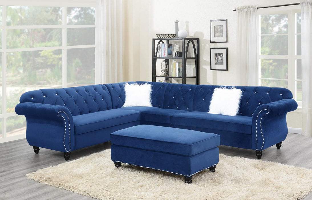 Navy 4 Pc Sectional