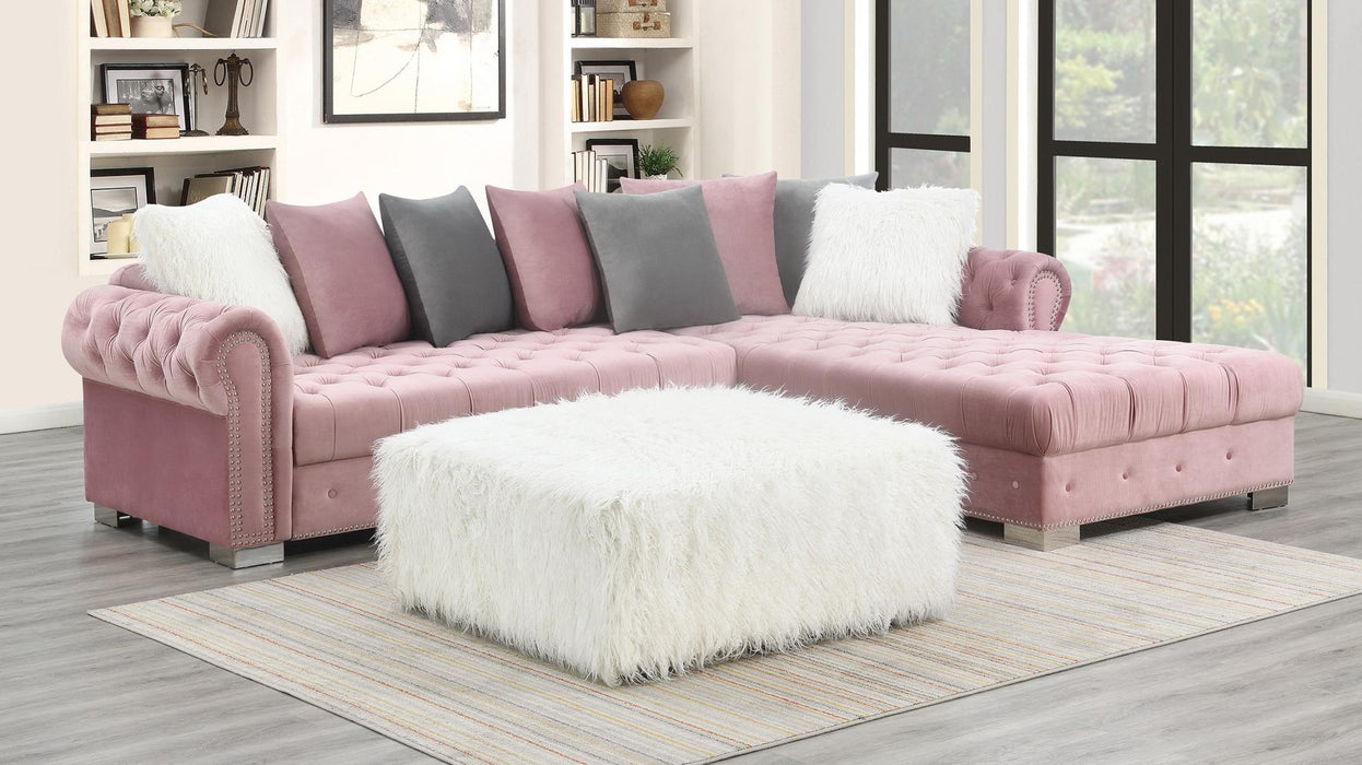 Pink 2 Pc Sectional