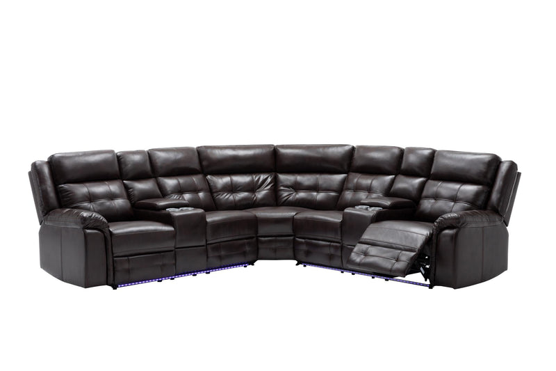 Seccional reclinable eléctrico de 3 piezas Philip Brown