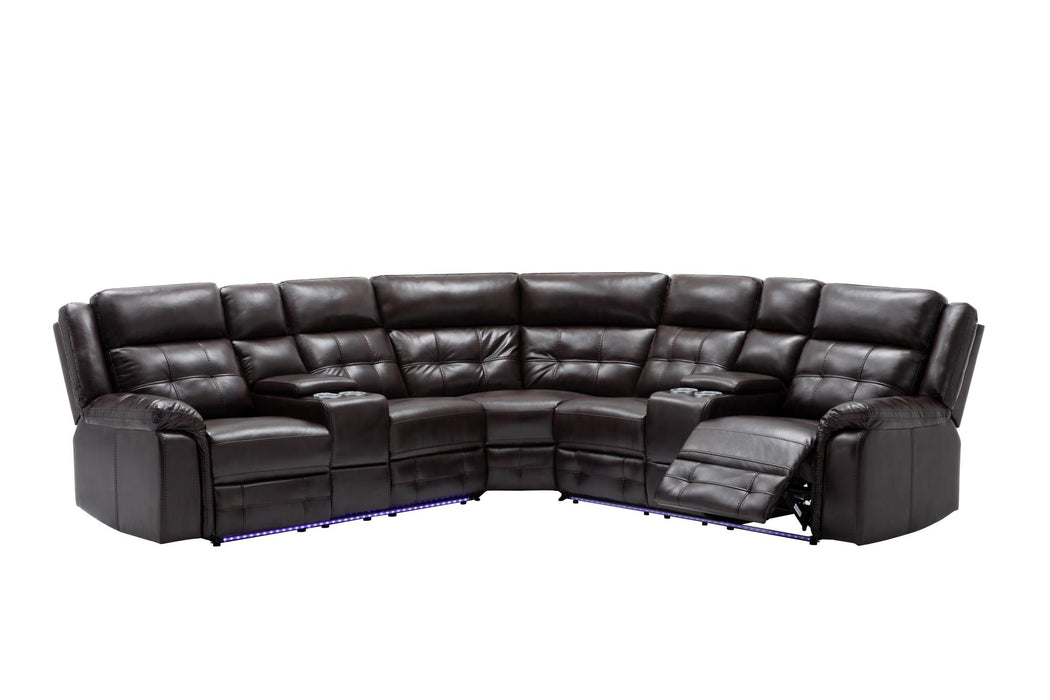 Philip Brown 3 Pc Power Reclining Sectional