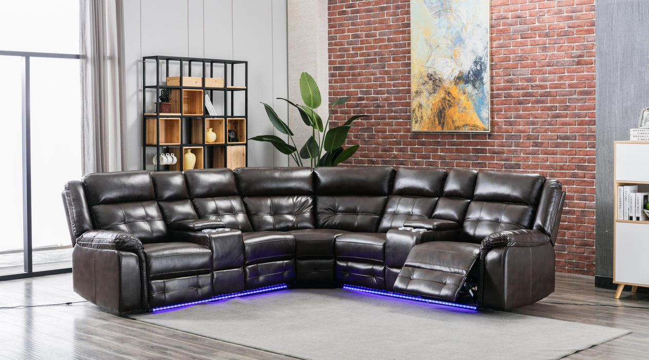 Philip Brown 3 Pc Power Reclining Sectional