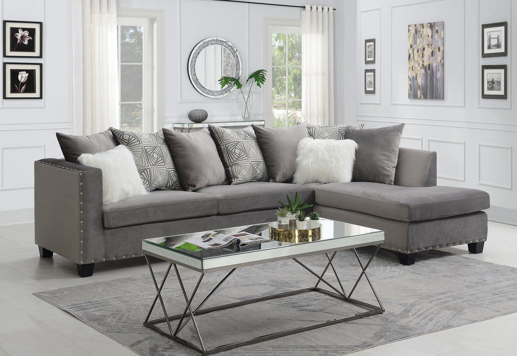 Silver 2 Pc Sectional