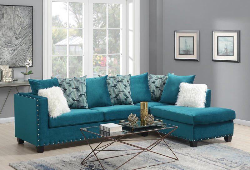 Colección de sala de estar seccional Dream Aqua Blue