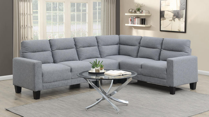 Colección de sala de estar seccional Odin Gray