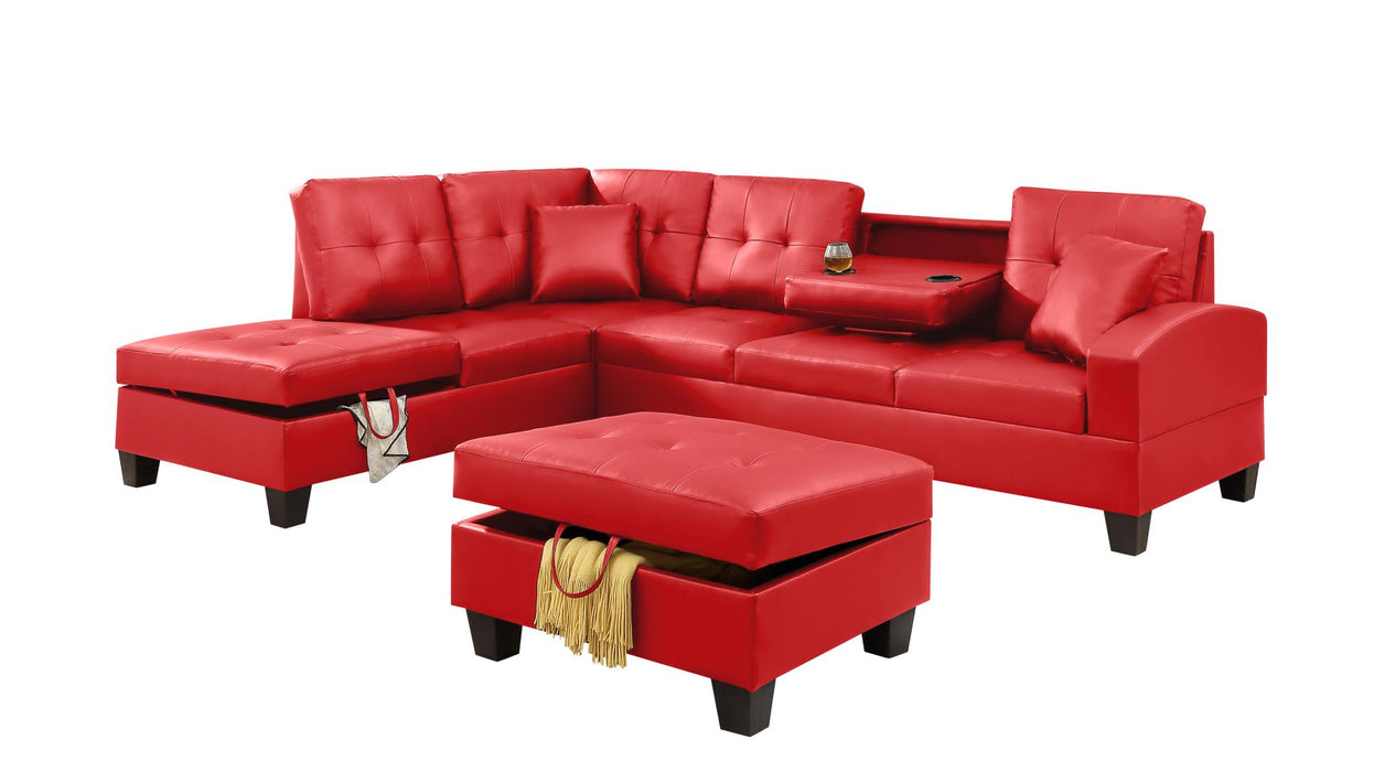 Red 2 Pc Sectional