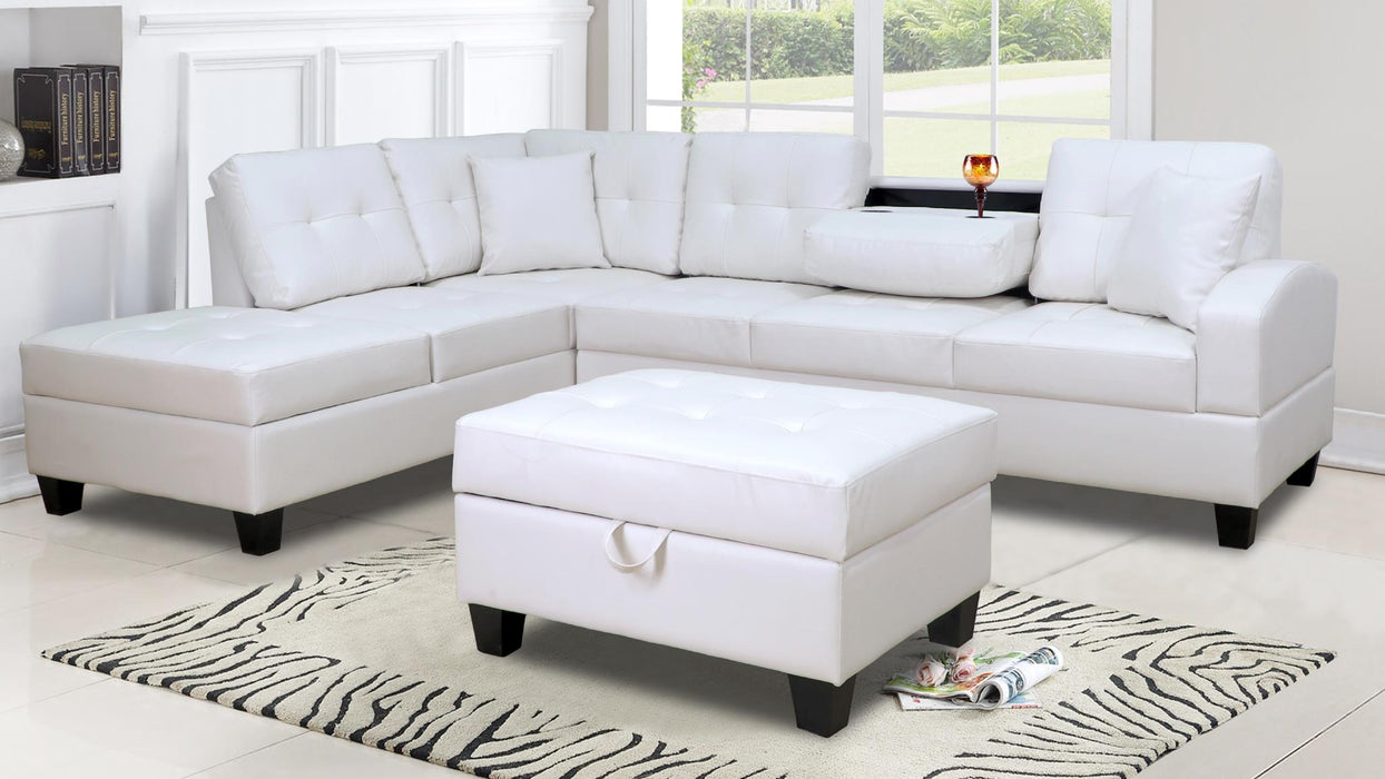 White 2 Pc Sectional