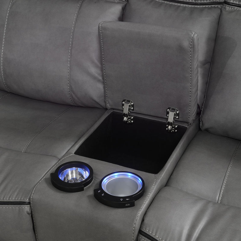 Seccional reclinable eléctrico de 3 piezas Henry Gray