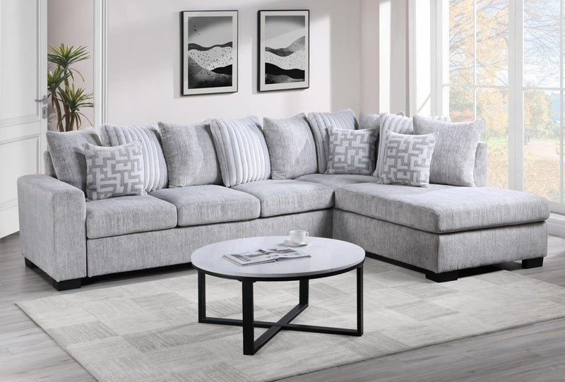 Amira Light Gray Sectional Living Room Collection