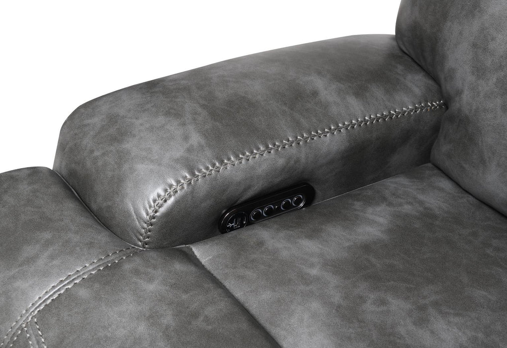 GRAY 6 PC POWER RECLINING SECTIONAL (2 PWR)