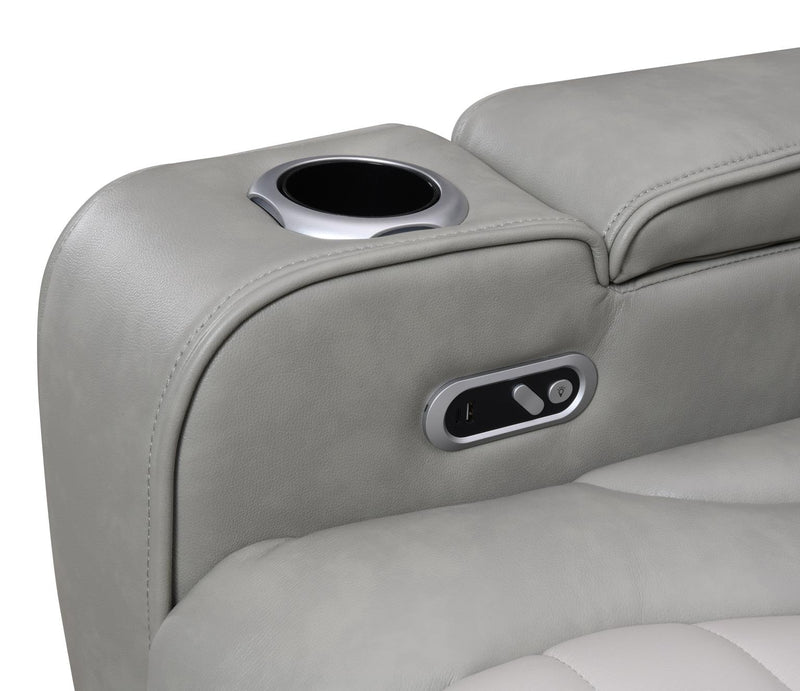 Dawn Two Tone Gray Power Reclining Sectional