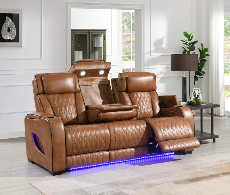 Portia Brown Sofa Living Room Collection