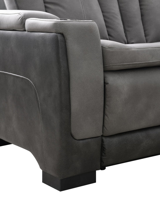 Slate Power Reclining W/Pwr Headrest, Storage Arms/Usb And Wireless Charger Loveseat