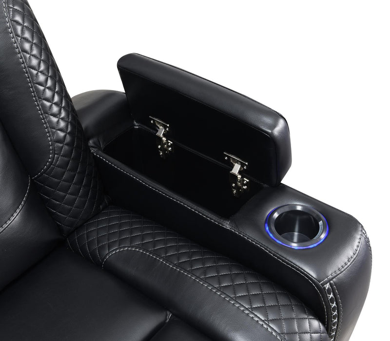 Hunnley Black Motion Living Room Collection
