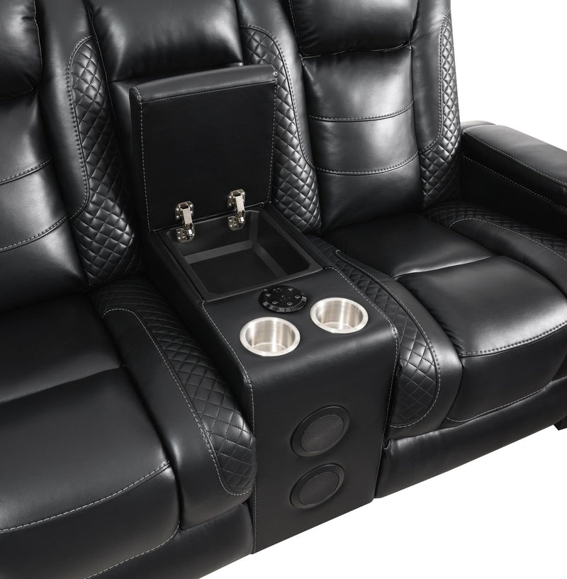 Hunnley Black Motion Living Room Collection