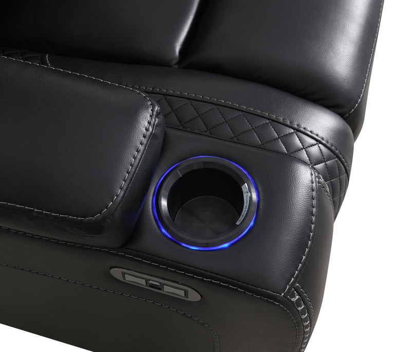 Hunnley Black Motion Living Room Collection