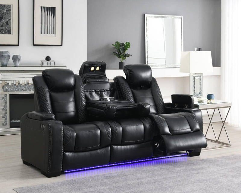 Hunnley Black Sofa Living Room Collection
