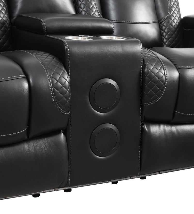 Hunnley Black Motion Living Room Collection
