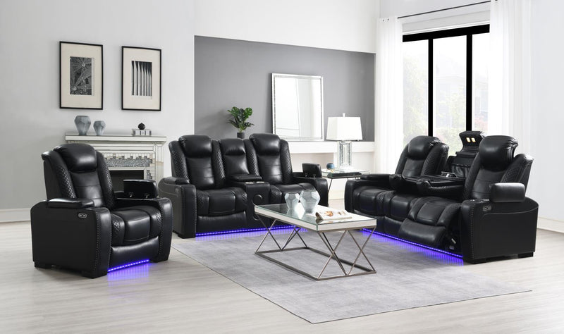 Hunnley Black Motion Living Room Collection