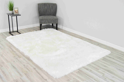 MEILIN SHAGGY Rug White 5x8 (5'2x7'5")"