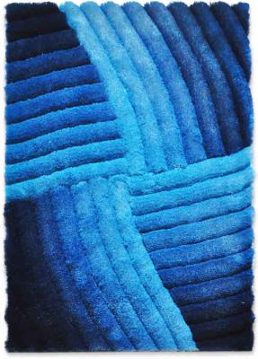 3D SHAGGY Rug  Design Z009 Blue 5x8 (5'2x7'5